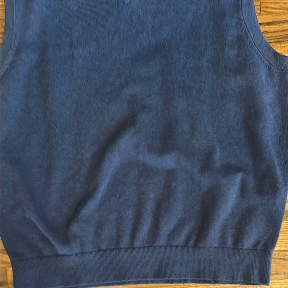 Daniel Cremieux V-Neck Blue Sweater Vest - Picture 4 of 5